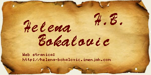 Helena Bokalović vizit kartica